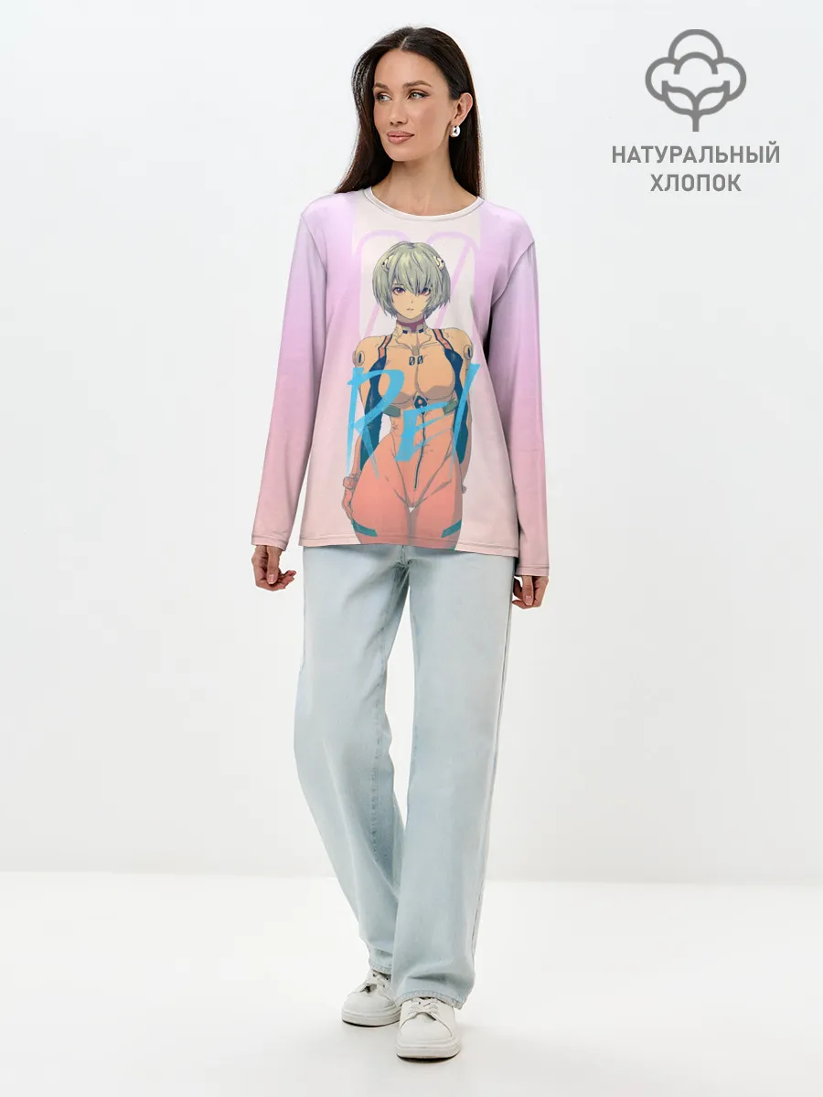 Лонгслив женский. Хлопок / Rei Ayanami