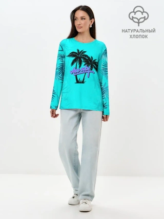 Лонгслив женский. Хлопок / GTA Vice City гавайка