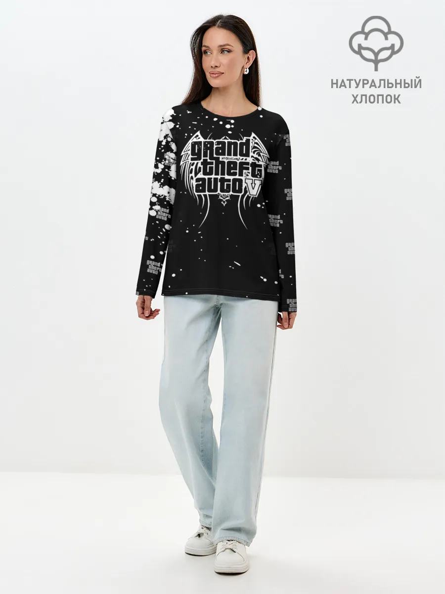 Лонгслив женский. Хлопок / Grand Theft Auto крылья
