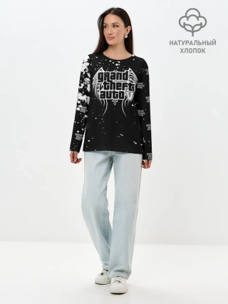 Лонгслив женский. Хлопок / Grand Theft Auto крылья