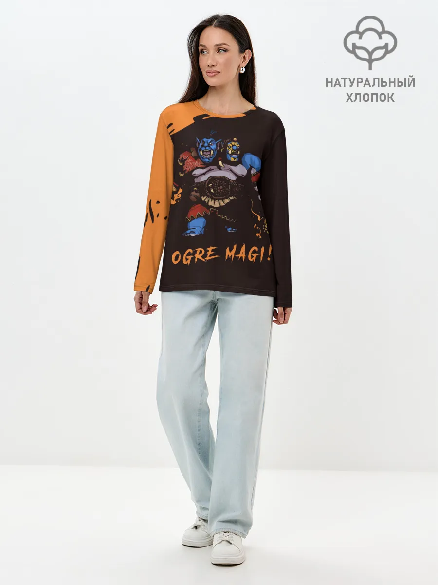 Лонгслив женский. Хлопок / Огр | Dota 2