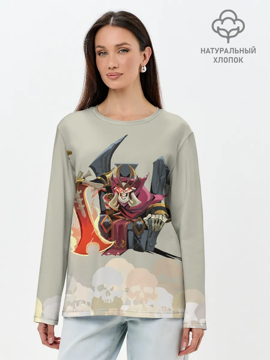 Лонгслив женский. Хлопок / Король | Dota 2