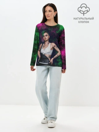 Лонгслив женский. Хлопок / ДЖУДИ АЛЬВАРЕС | CYBERPUNK