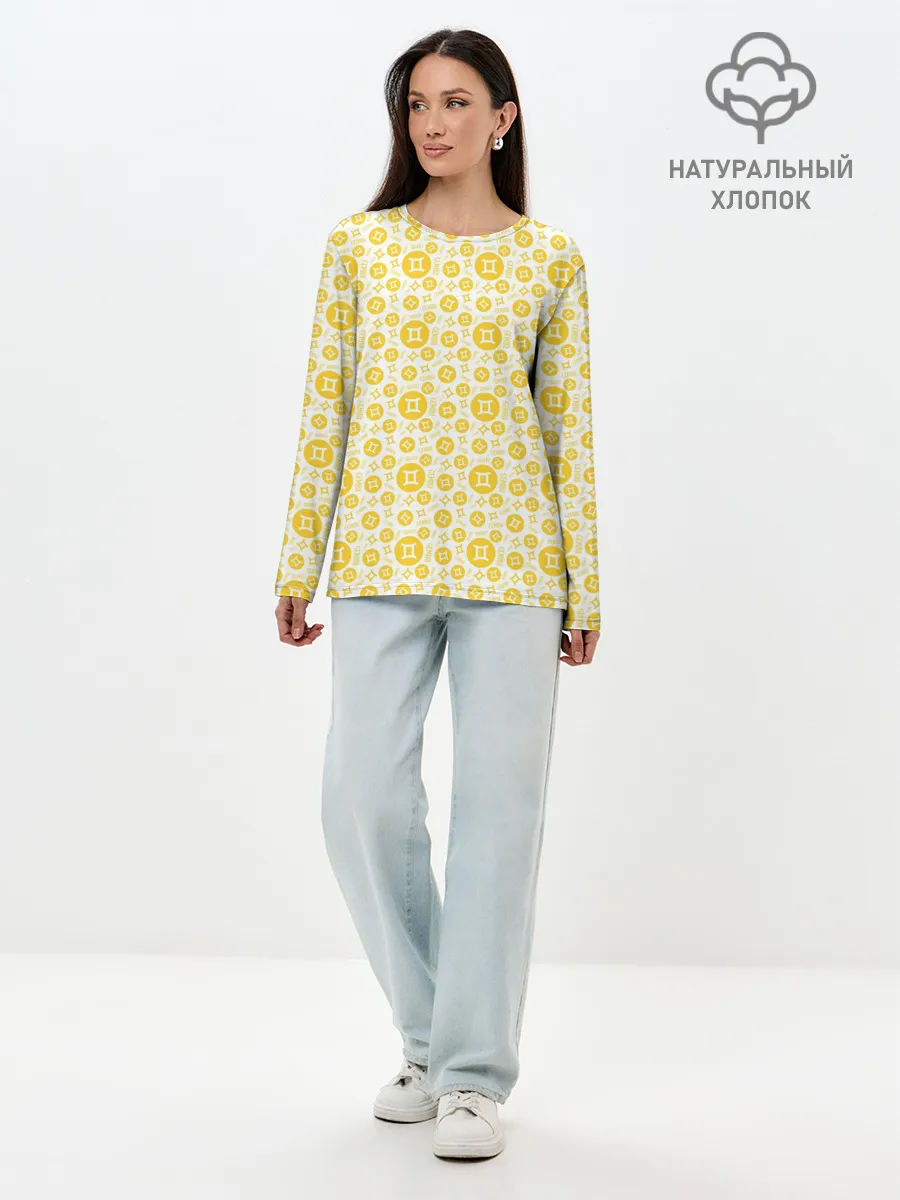 Лонгслив женский. Хлопок / Близнецы