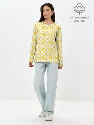 Лонгслив женский. Хлопок / Близнецы