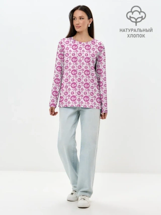 Лонгслив женский. Хлопок / Скорпион