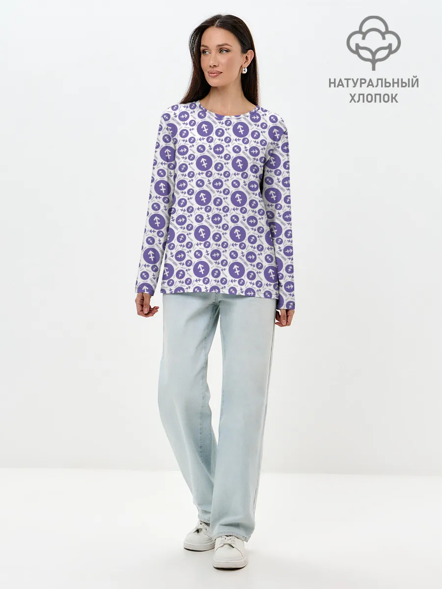 Лонгслив женский. Хлопок / Стрелец