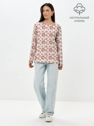 Лонгслив женский. Хлопок / Козерог