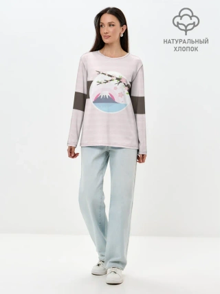 Лонгслив женский. Хлопок / Сакура | Sakura