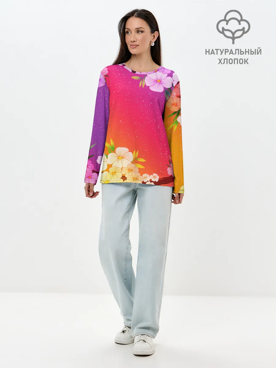 Лонгслив женский. Хлопок / САКУРА | SAKURA