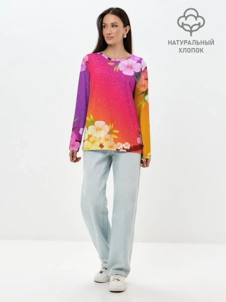 Лонгслив женский. Хлопок / САКУРА | SAKURA