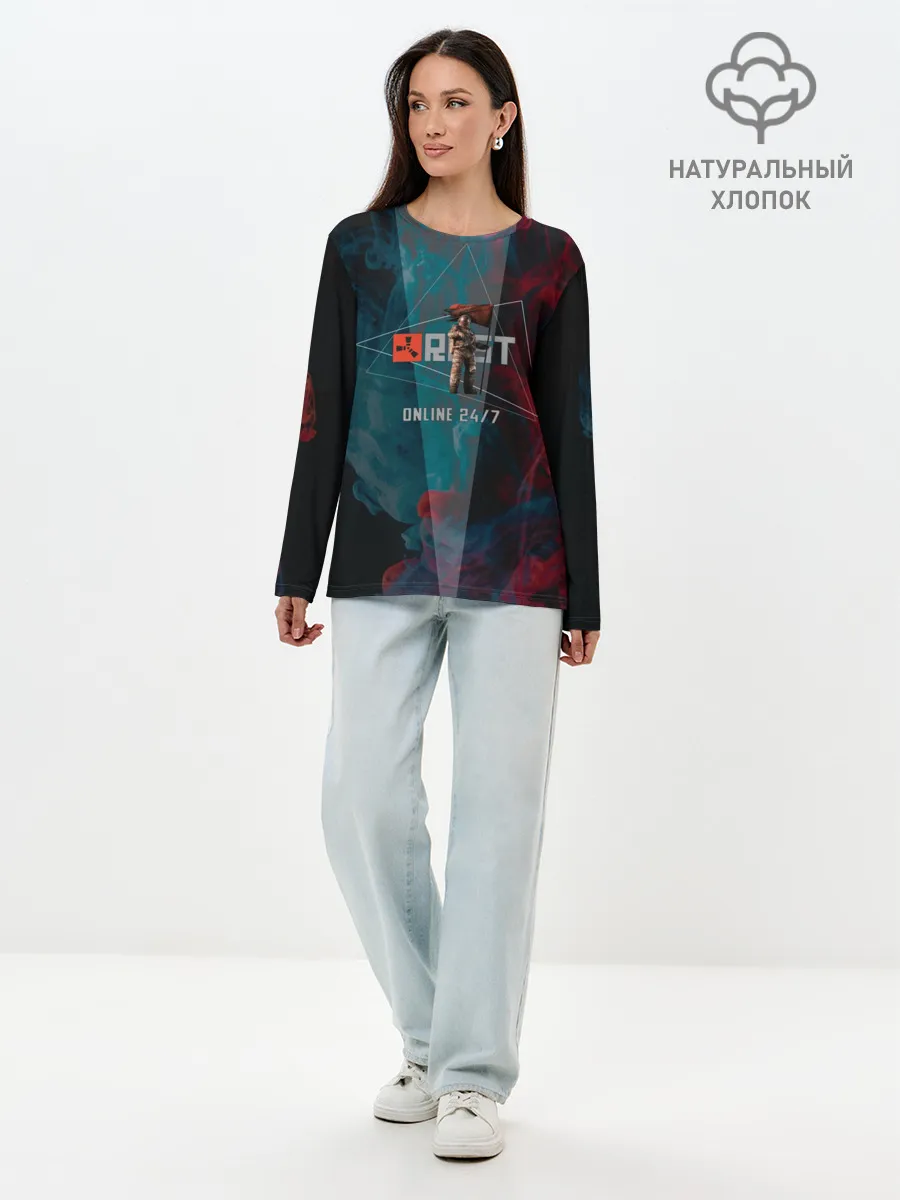 Лонгслив женский. Хлопок / RUST | ALWAYS ONLINE | РАСТ