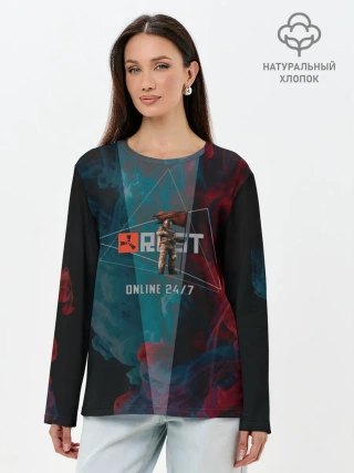 Лонгслив женский. Хлопок / RUST | ALWAYS ONLINE | РАСТ