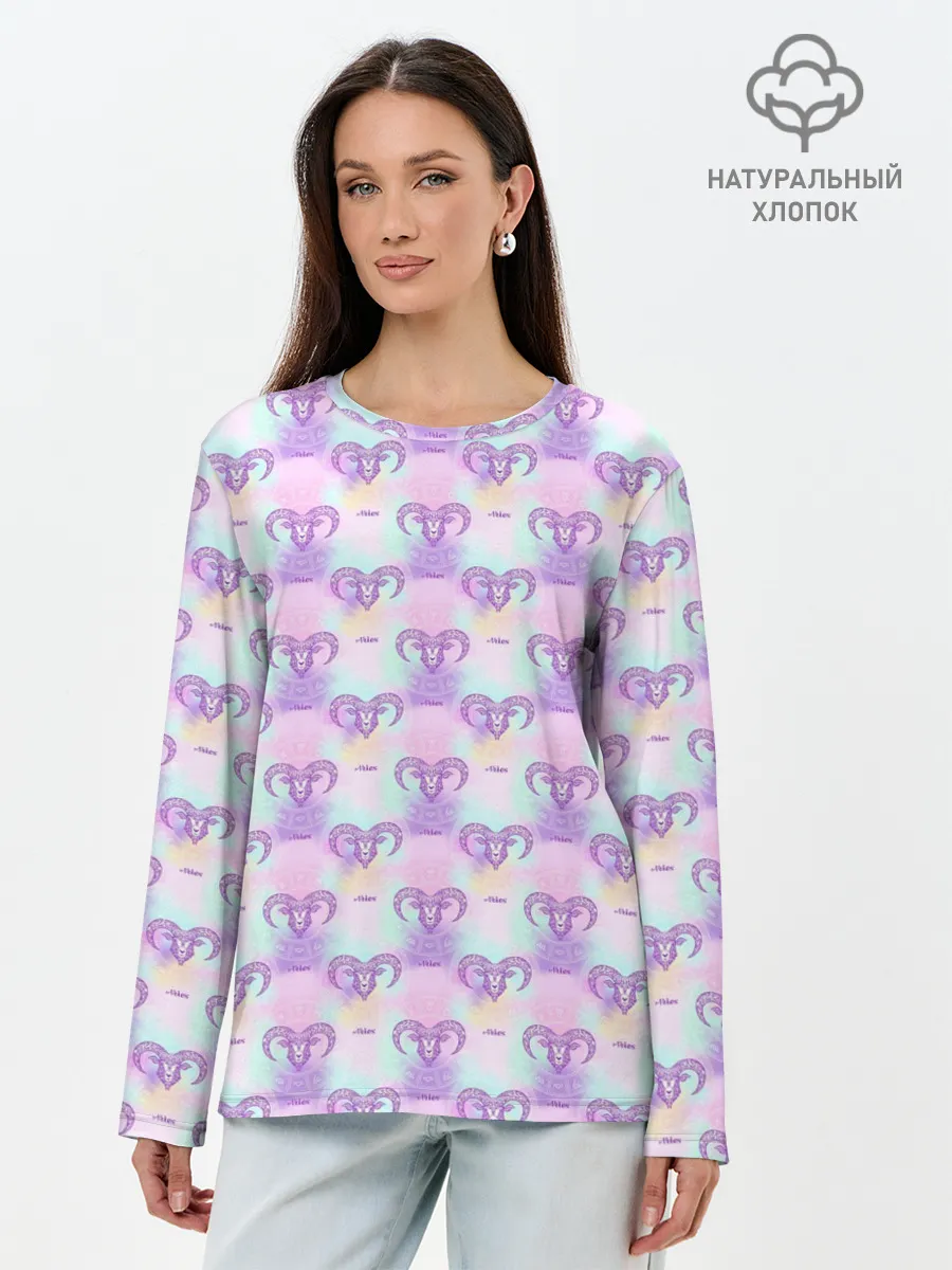 Лонгслив женский. Хлопок / Овен