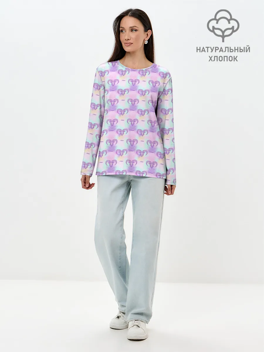 Лонгслив женский. Хлопок / Овен