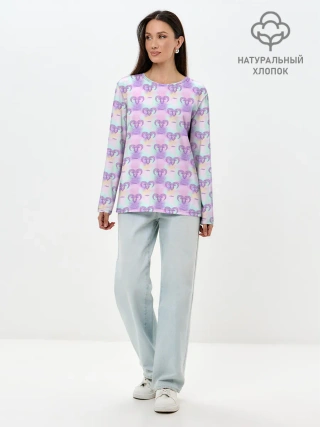 Лонгслив женский. Хлопок / Овен