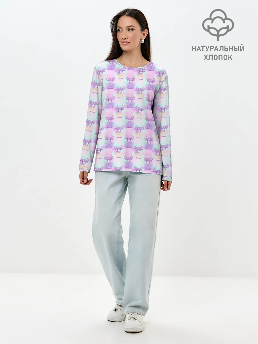 Лонгслив женский. Хлопок / Телец