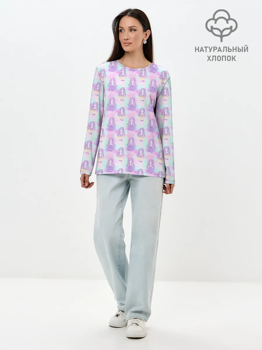 Лонгслив женский. Хлопок / Дева