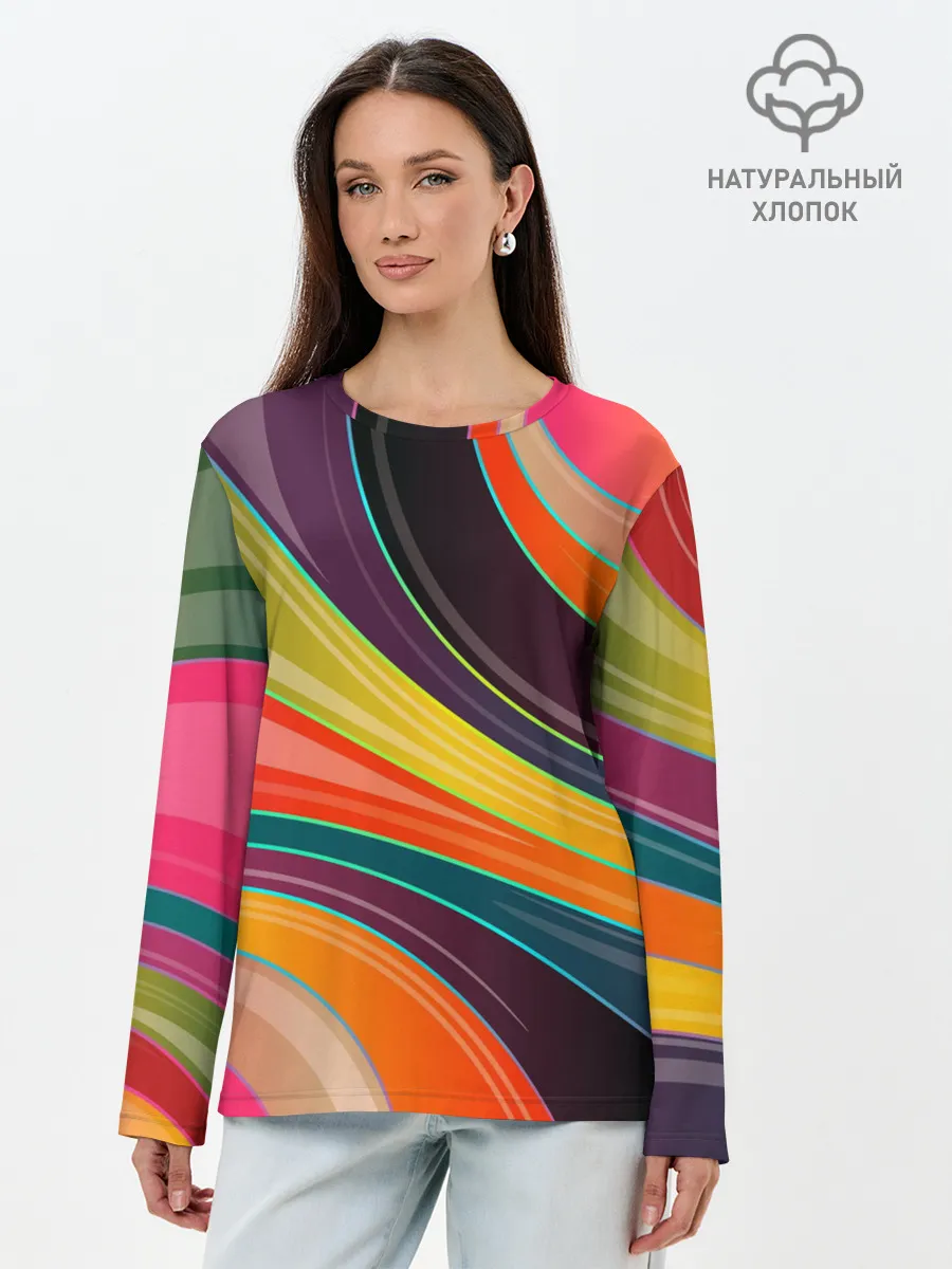 Лонгслив женский. Хлопок / Палитра