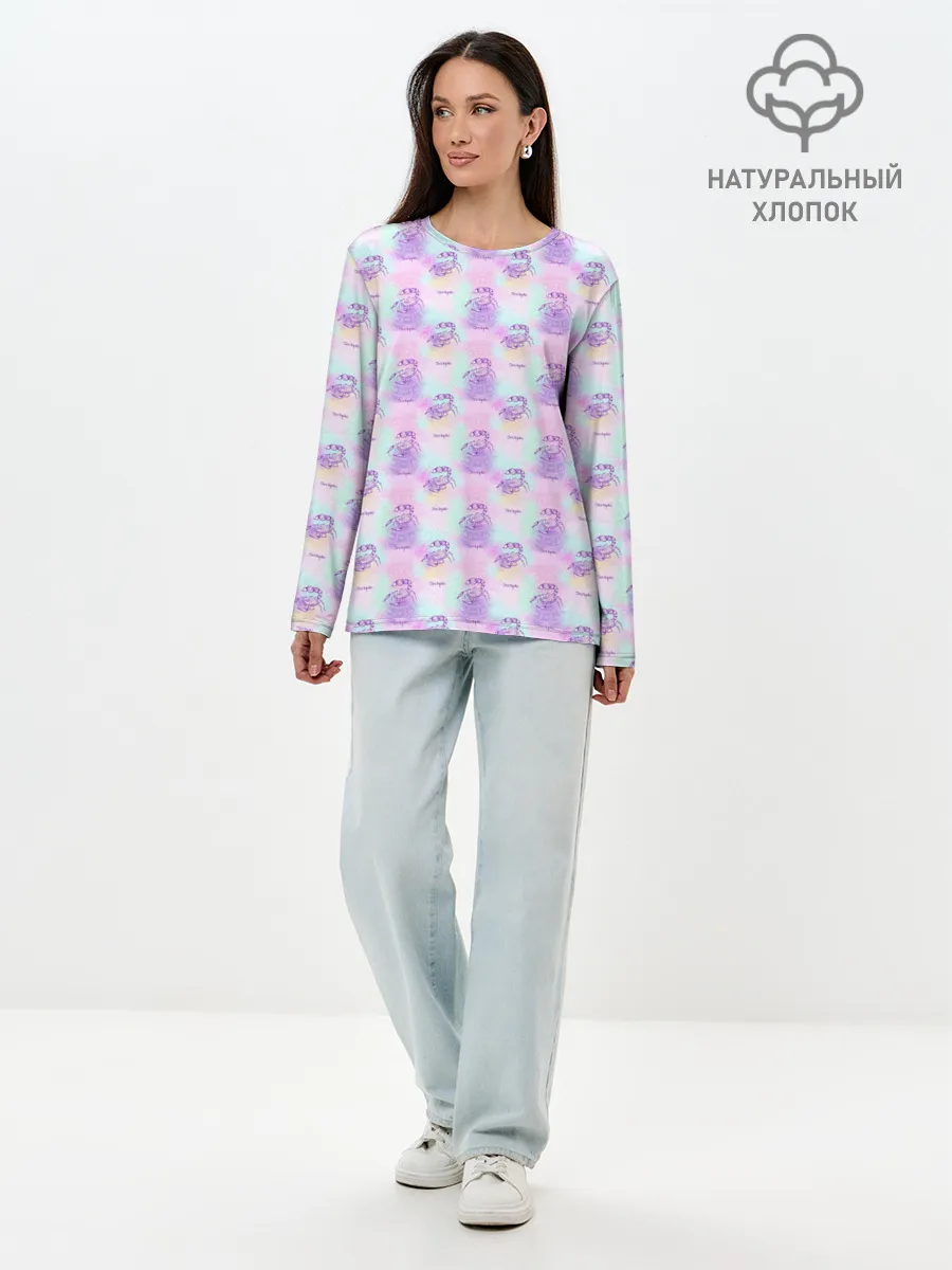 Лонгслив женский. Хлопок / Скорпион