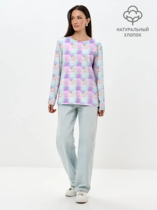 Лонгслив женский. Хлопок / Стрелец