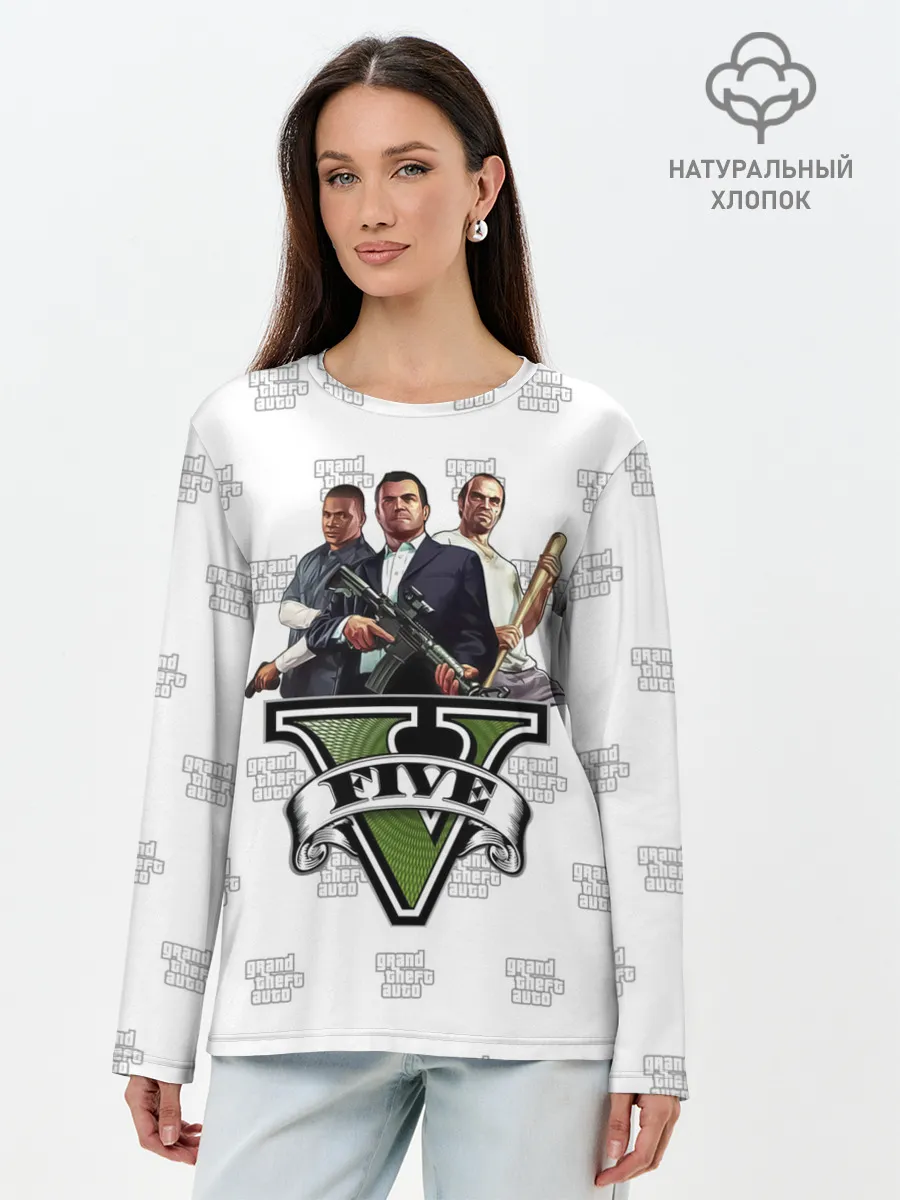 Лонгслив женский. Хлопок / Grand Theft Auto FIVE