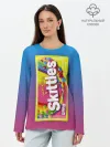 Лонгслив женский. Хлопок / Skittles | Желтый