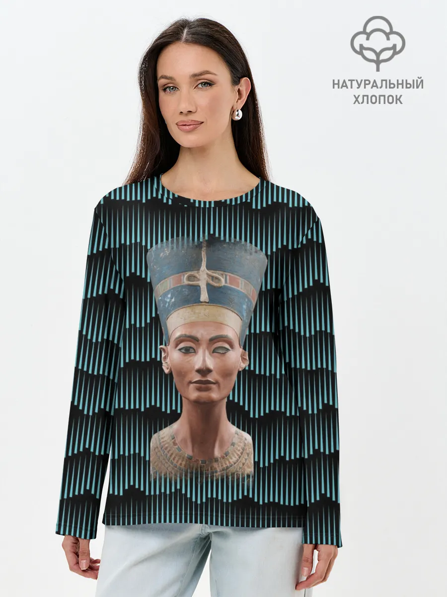Лонгслив женский. Хлопок / Нефертити