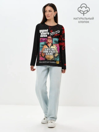 Лонгслив женский. Хлопок / Grand Theft Auto RUSH