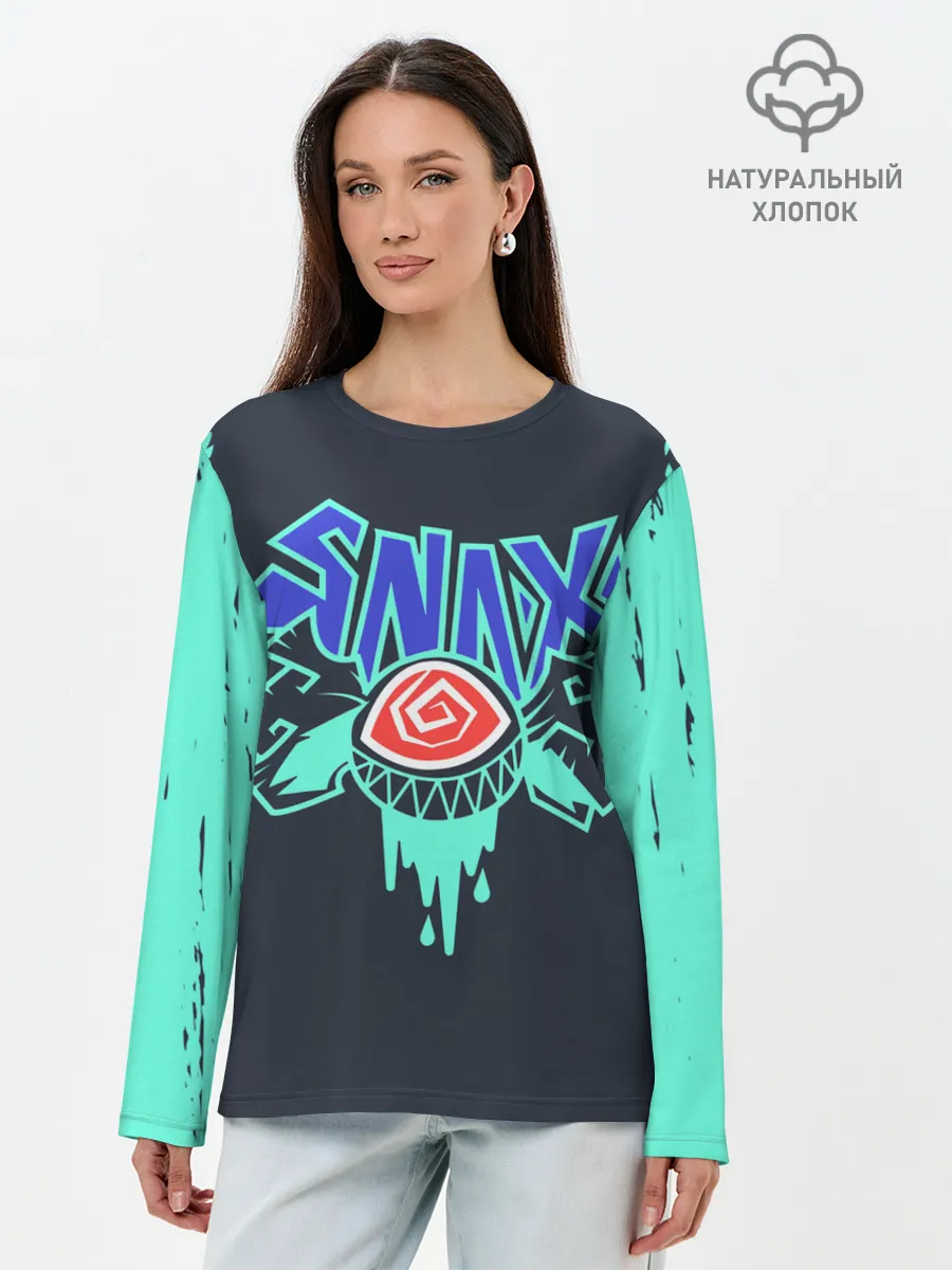 Лонгслив женский. Хлопок / Снакс | LOL