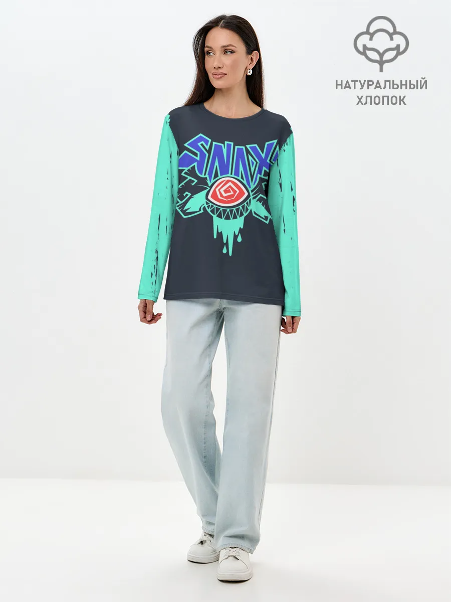 Лонгслив женский. Хлопок / Снакс | LOL
