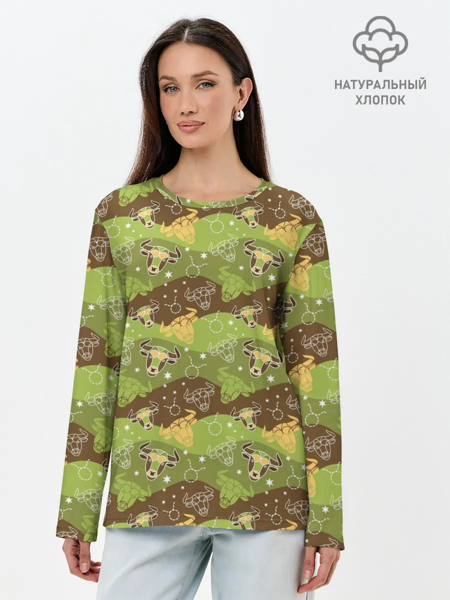 Лонгслив женский. Хлопок / Телец
