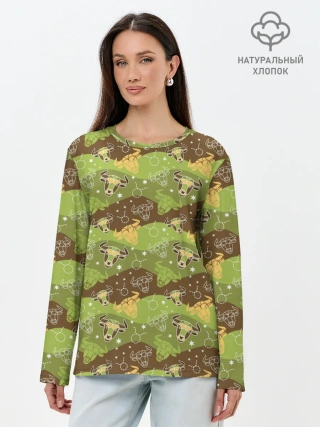 Лонгслив женский. Хлопок / Телец