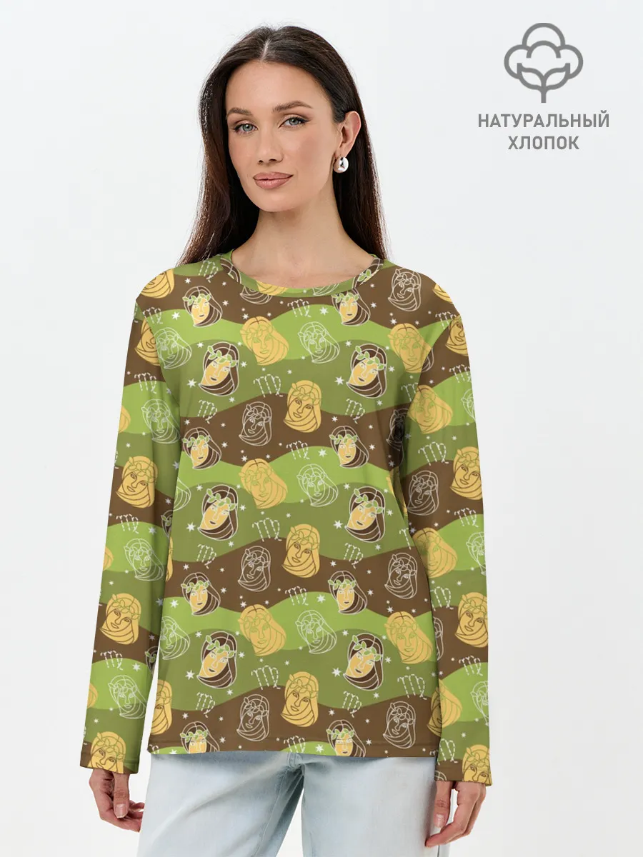 Лонгслив женский. Хлопок / Дева