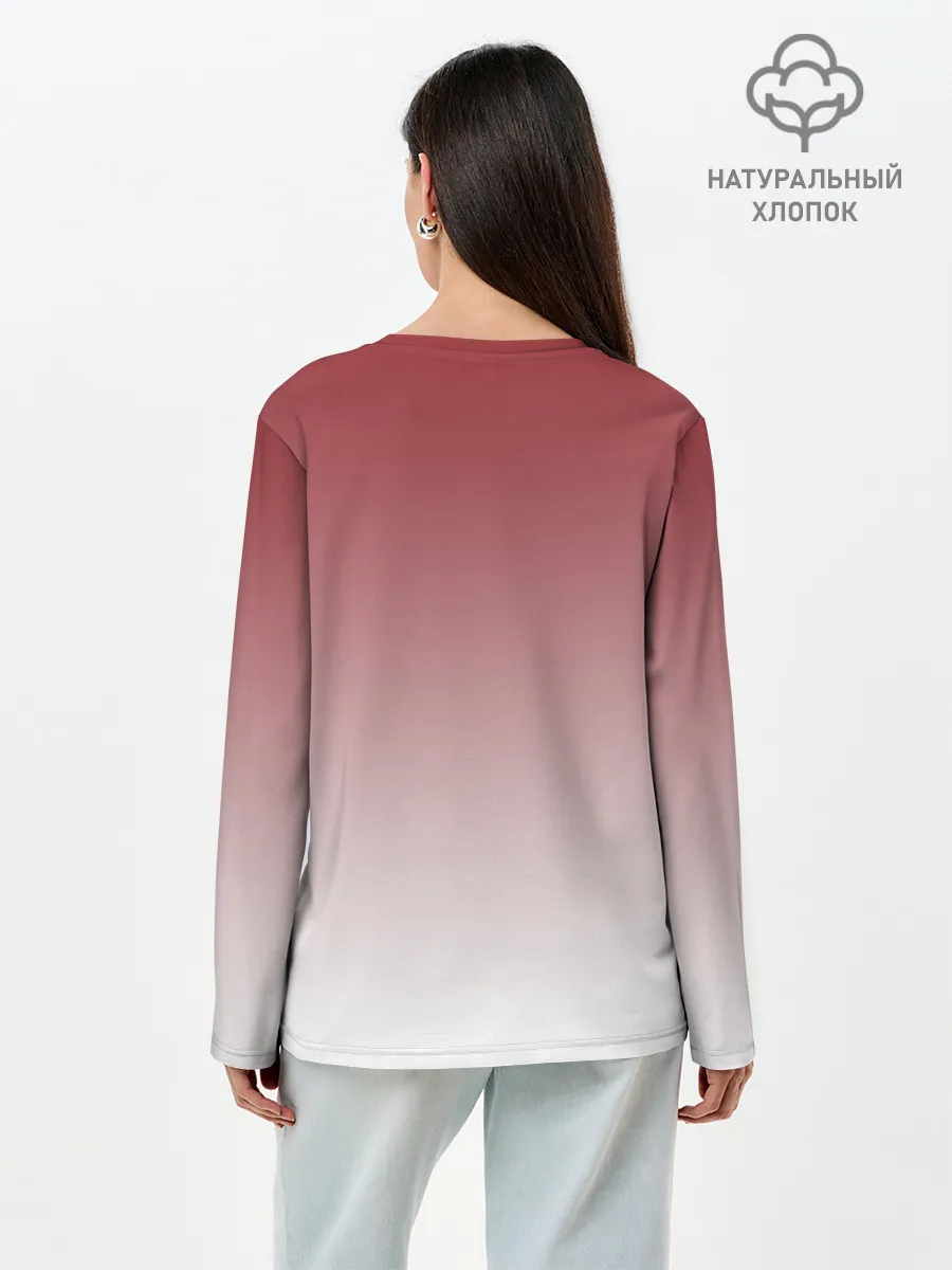 Лонгслив женский. Хлопок / малышка ушки хвост глаза