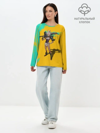 Лонгслив женский. Хлопок / Ривен | LOL