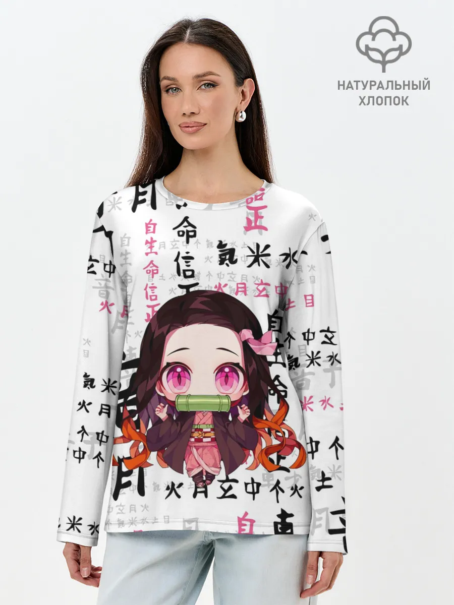 Лонгслив женский. Хлопок / НЕЗУКО