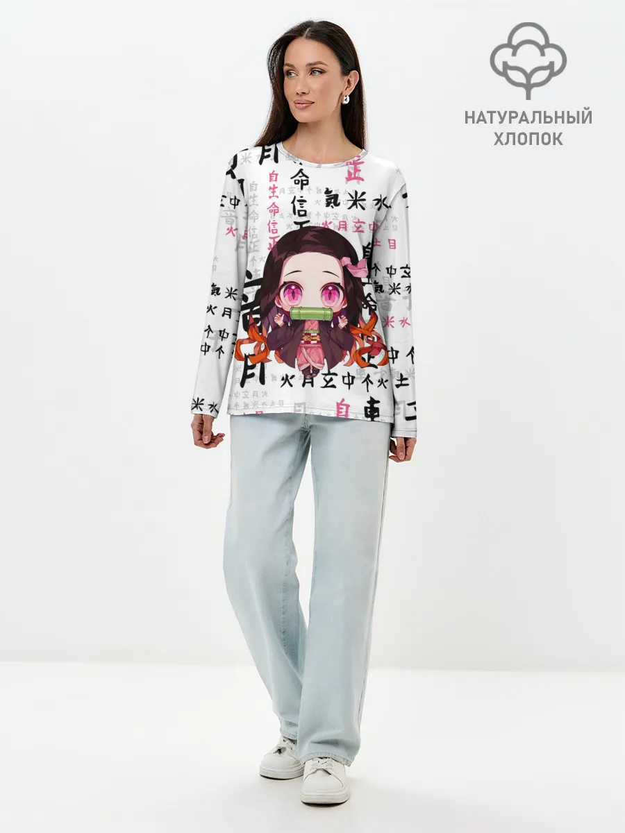Лонгслив женский. Хлопок / НЕЗУКО