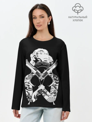 Лонгслив женский. Хлопок / GANGSTA MARILYN