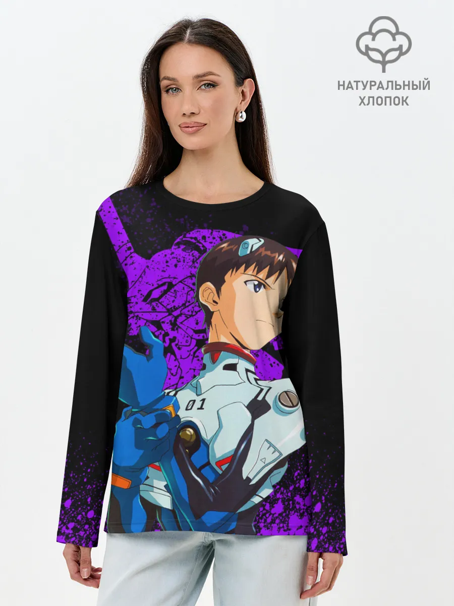 Лонгслив женский. Хлопок / ЕВАНГЕЛИОН