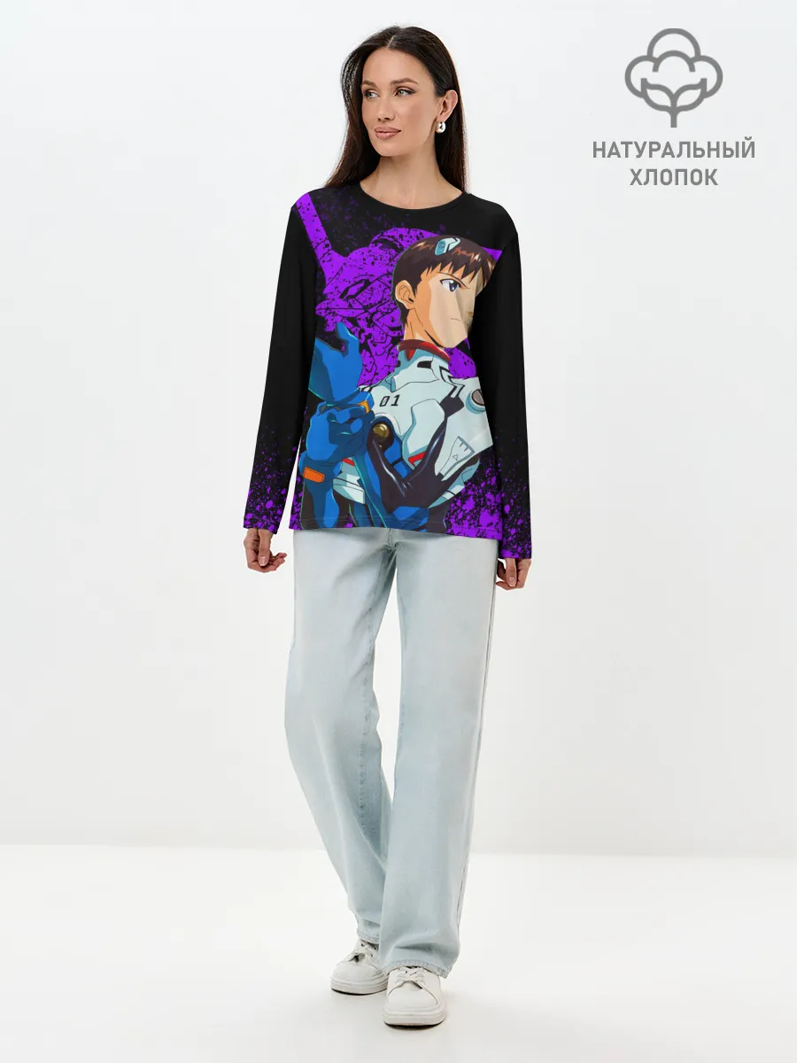 Лонгслив женский. Хлопок / ЕВАНГЕЛИОН