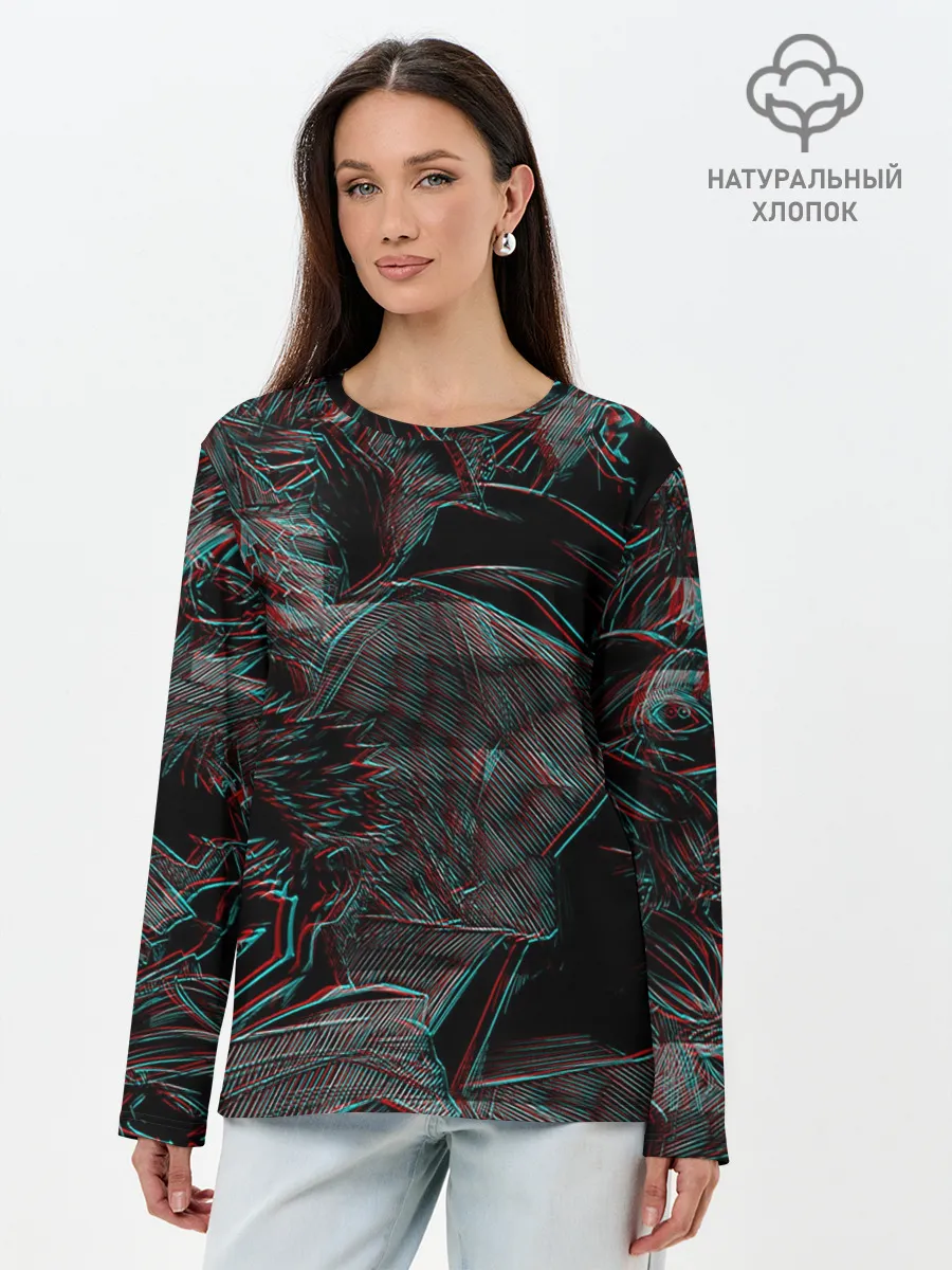 Лонгслив женский. Хлопок / Jujutsu Kaisen | Glitch