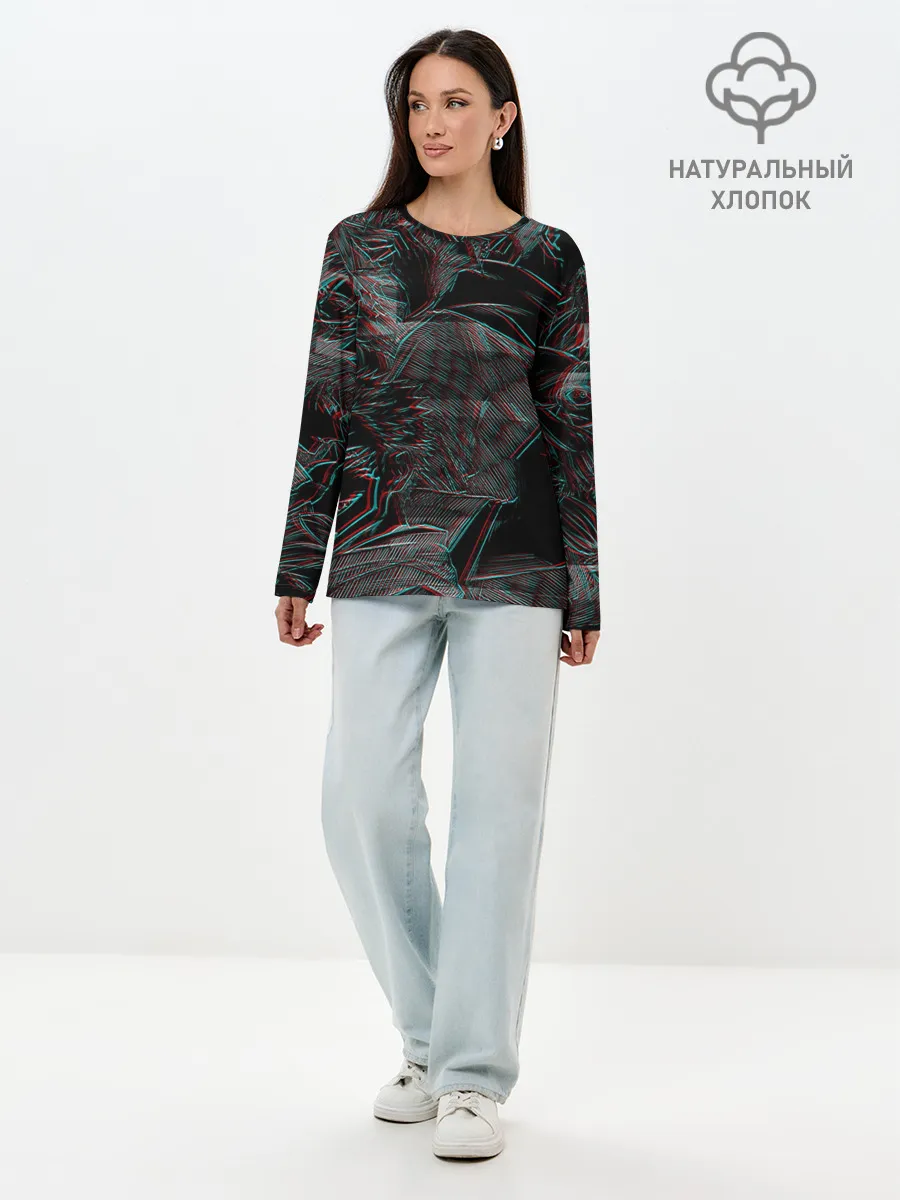 Лонгслив женский. Хлопок / Jujutsu Kaisen | Glitch