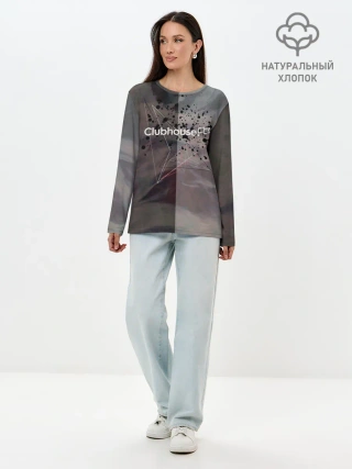 Лонгслив женский. Хлопок / Clubhouse | Клабхаус лого бразги