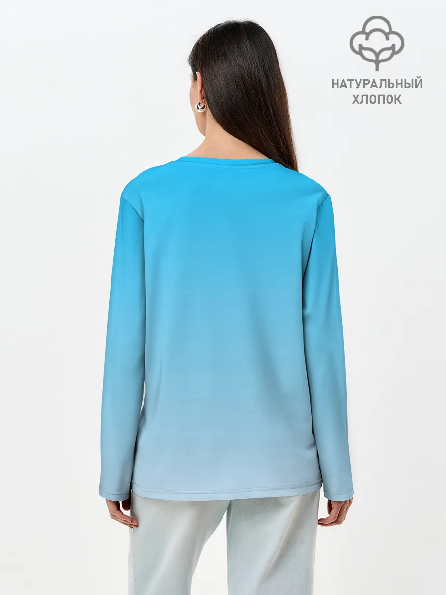 Лонгслив женский. Хлопок / Ahegao Blue-eyed girl