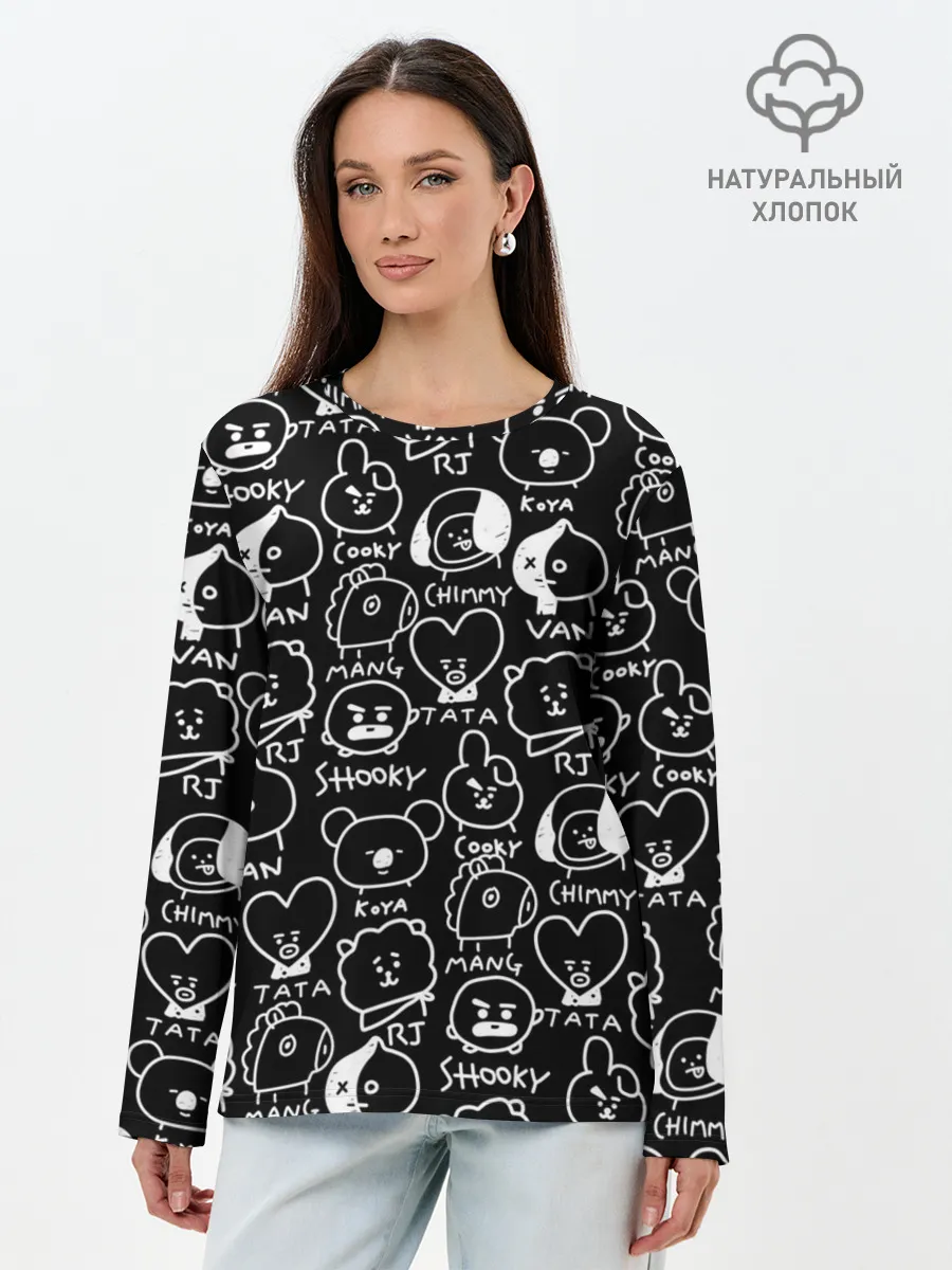 Лонгслив женский. Хлопок / BTS | BT21