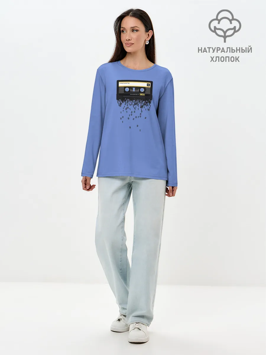 Лонгслив женский. Хлопок / Касета из 0 и 1