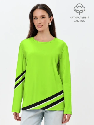 Лонгслив женский. Хлопок / Собака