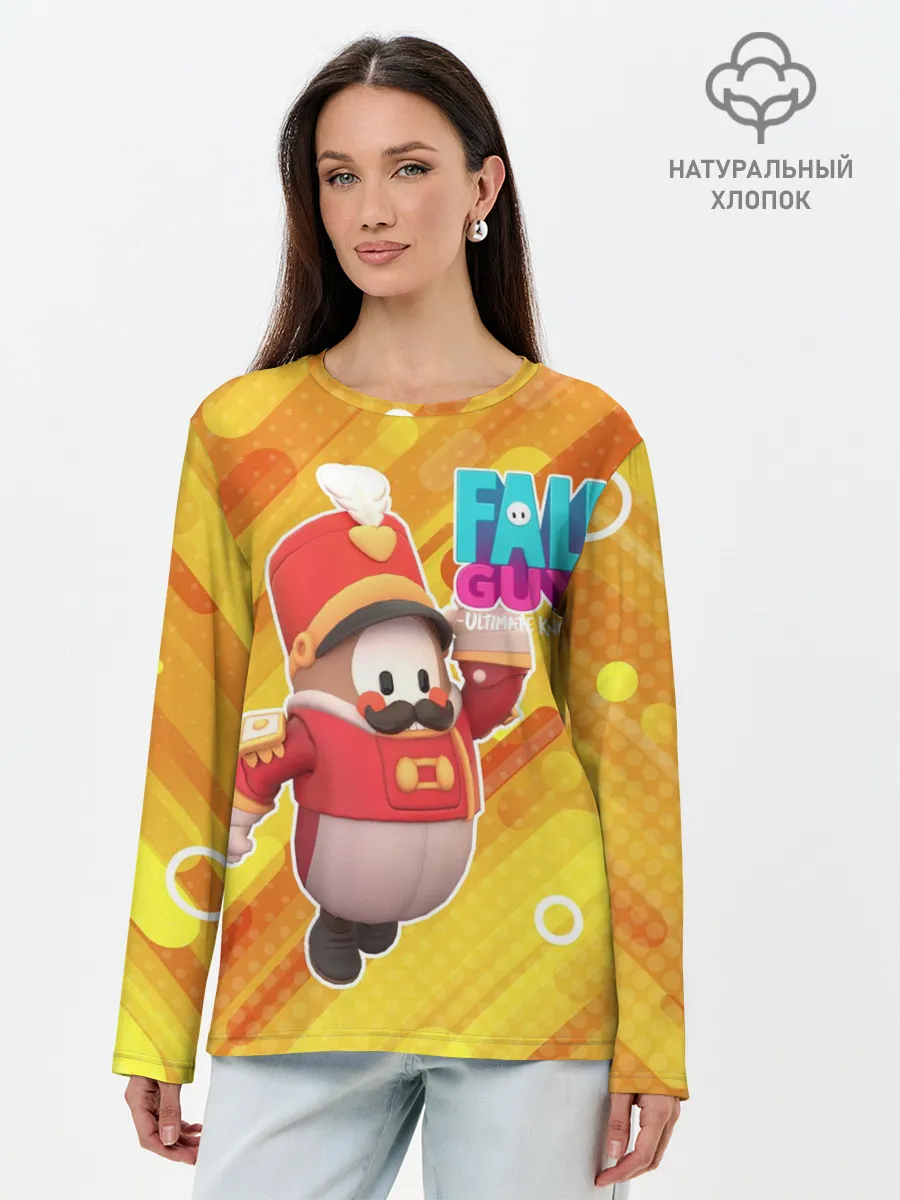 Лонгслив женский. Хлопок / FALL GUYS | Щелкунчик