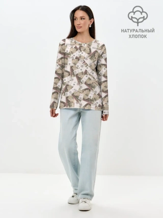 Лонгслив женский. Хлопок / ОЧЕНЬ ДОРОГОЙ